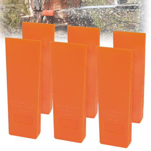 Poweka 10-inch orange wedge with spikes, easy to spot and position for safe cuts.