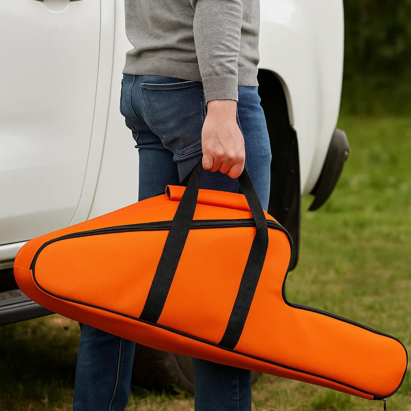 Poweka chainsaw bag lightweight portable storage for job sites and travel.