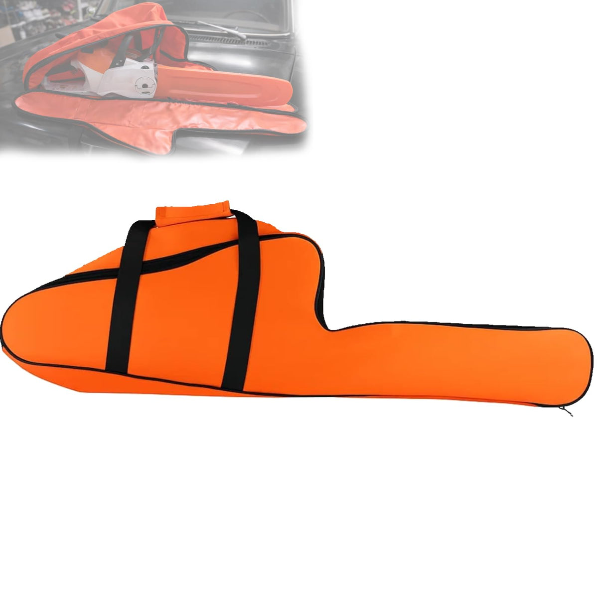 Poweka chainsaw bag with waterproof Oxford fabric for durable outdoor protection.