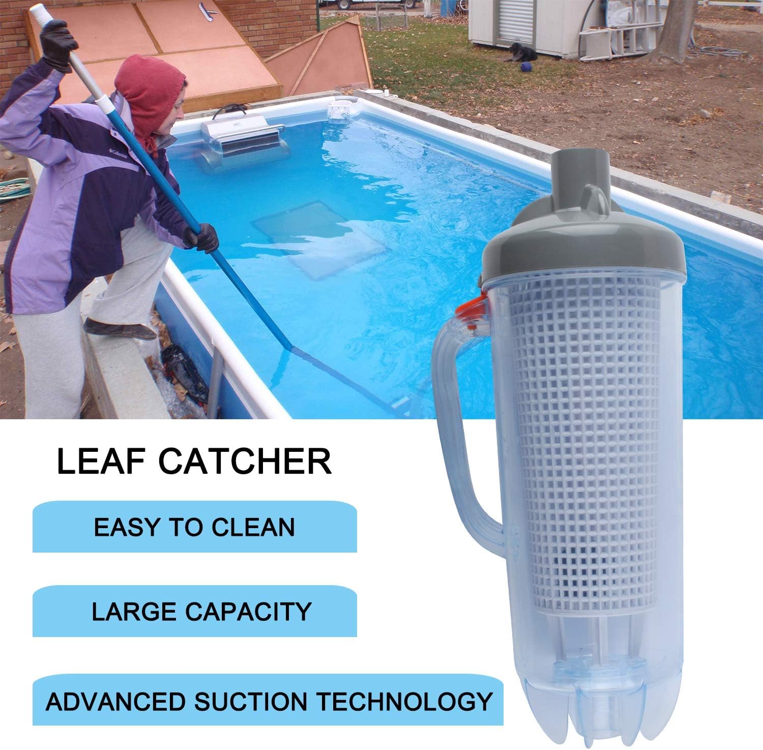 Poweka clear-body canister lets you see clogs at a glance