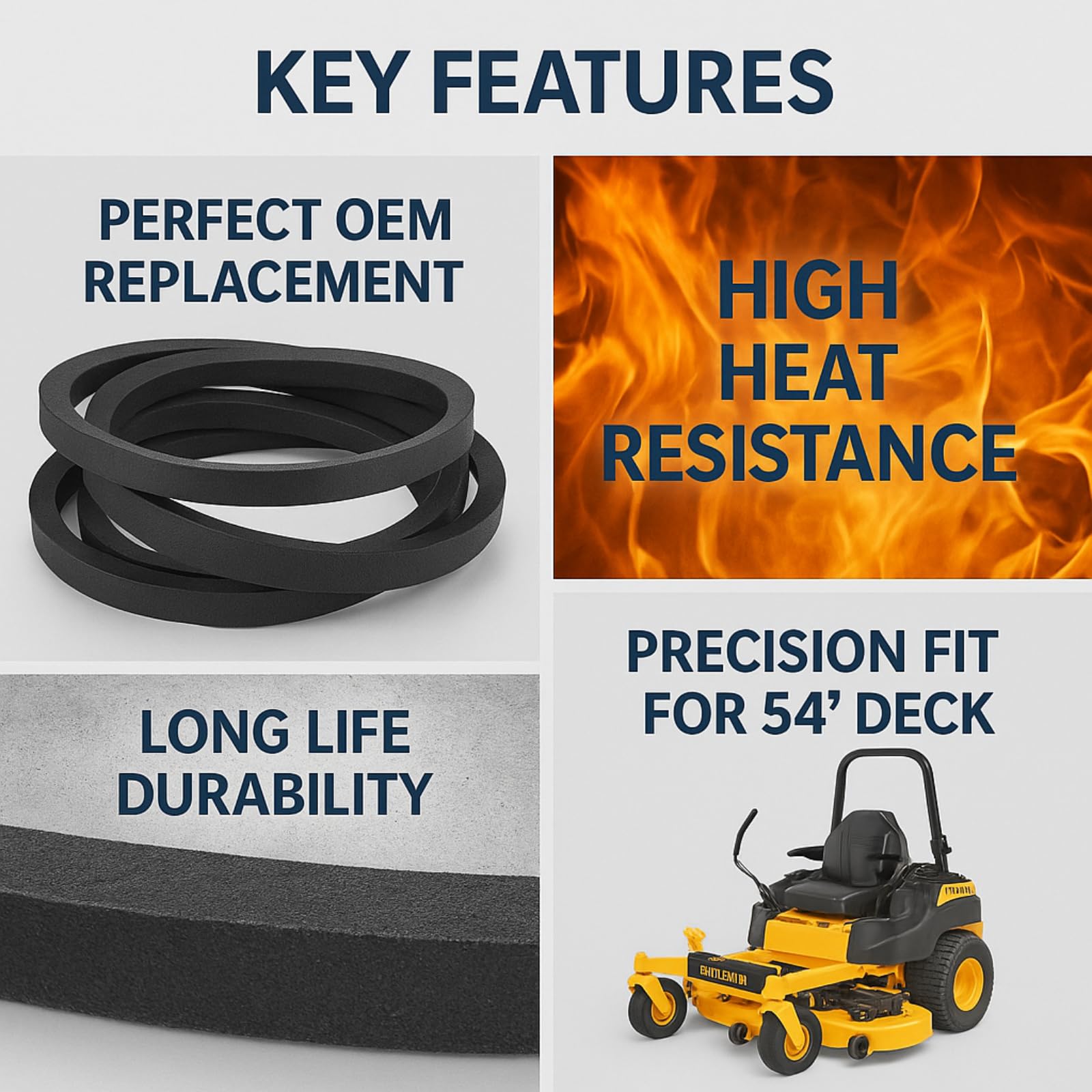 Poweka belt compatible with Cub Cadet and Troy-Bilt models for seamless replacement