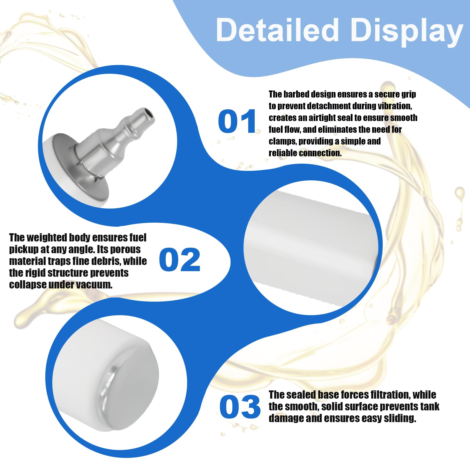 Poweka fuel filter inline-design enables quick DIY replacement.