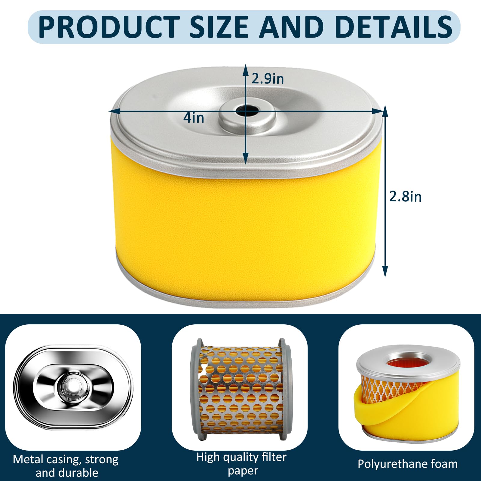 Poweka GX-series air filter in a five-pack, ready for multiple small engines.