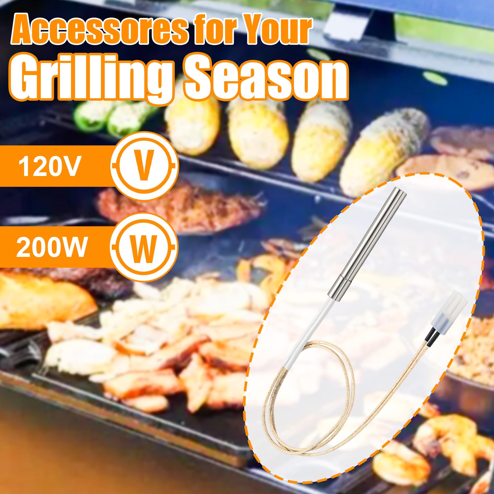 Poweka ignition fuse included for simple replacement during grilling