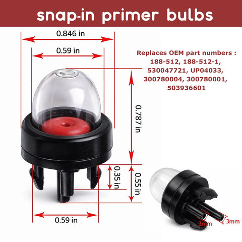 Poweka primer bulb for Husqvarna 850, dependable start for tough jobs