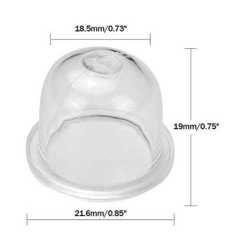 Poweka primer bulbs pack 5 front view demonstrates precise fit for compatible carburetors.