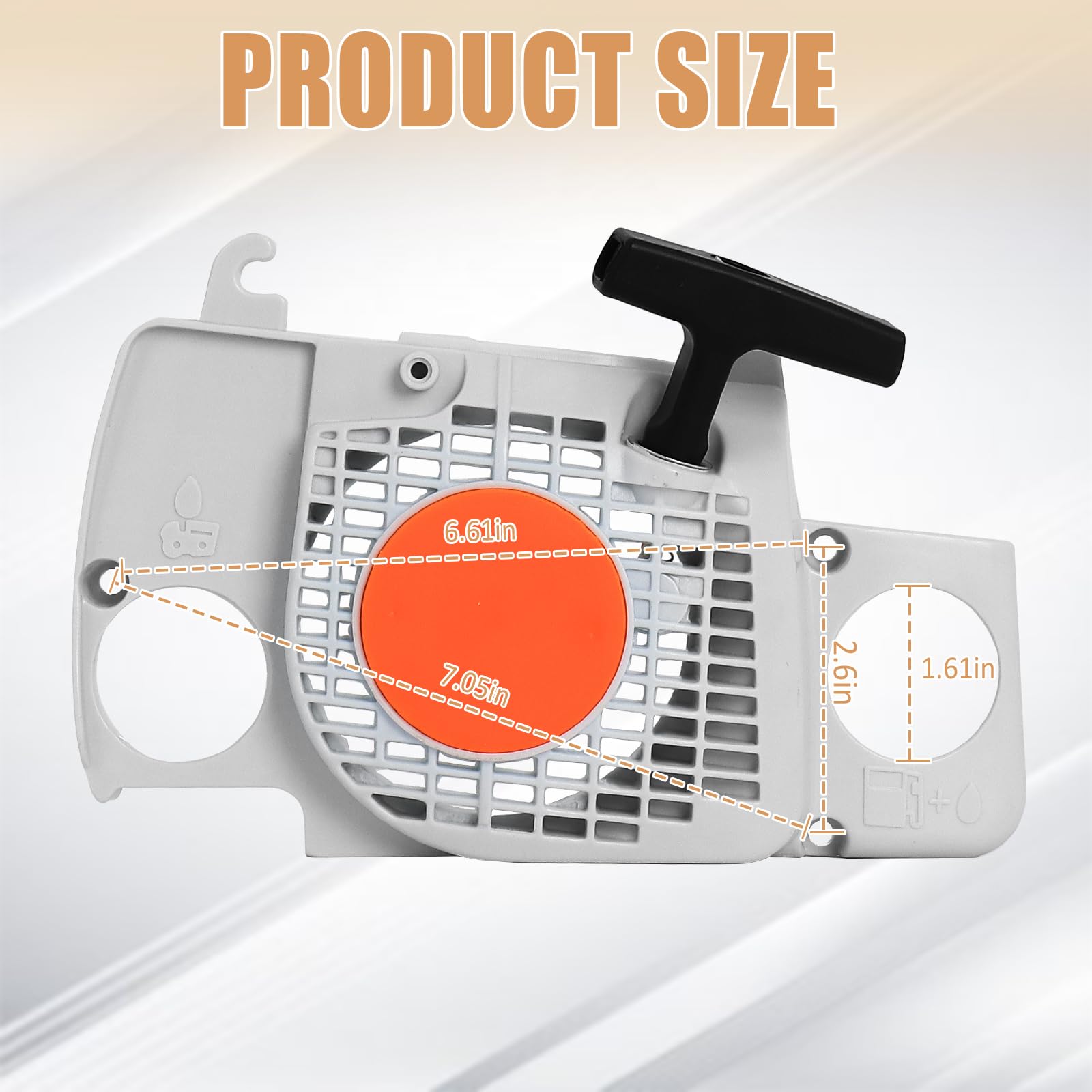 Poweka recoil pull starter for Stihl MS180 provides reliable priming.