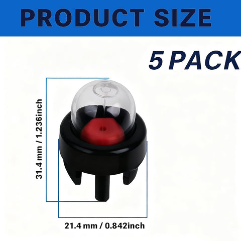 Poweka snap-in primer bulb enabling quick replacement and leak-free performance