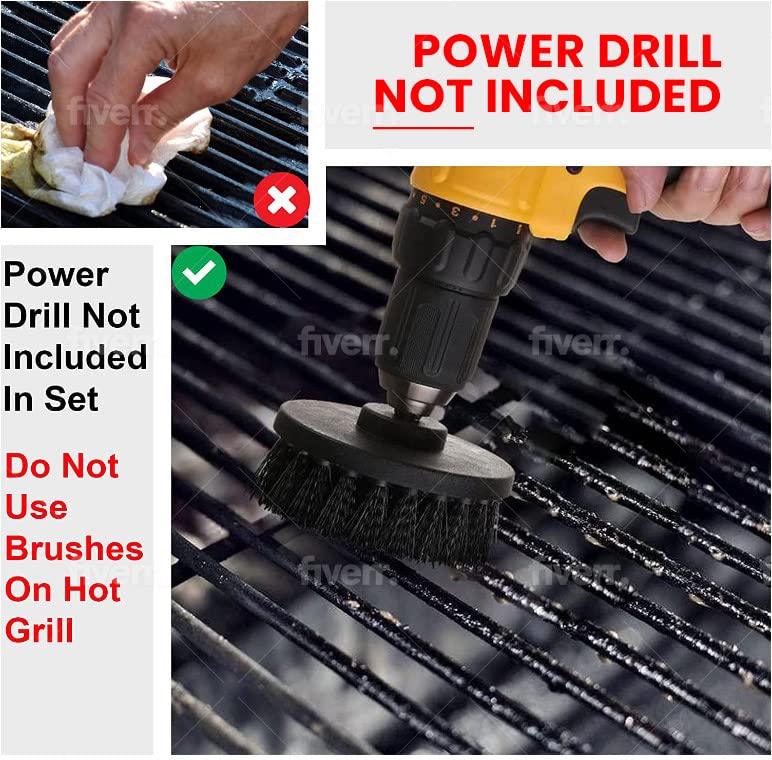 Power Grill Small Round Brush cleans tight corners.