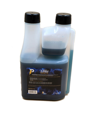 Power Performance bottle pouring design enables clean, controlled fuel mixing.
