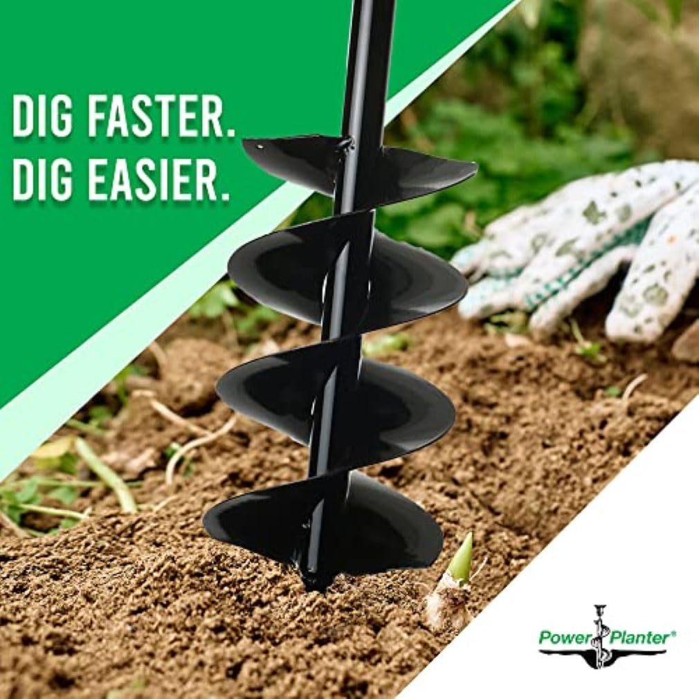 Power Planter auger extension non-slip hex drive securing drill