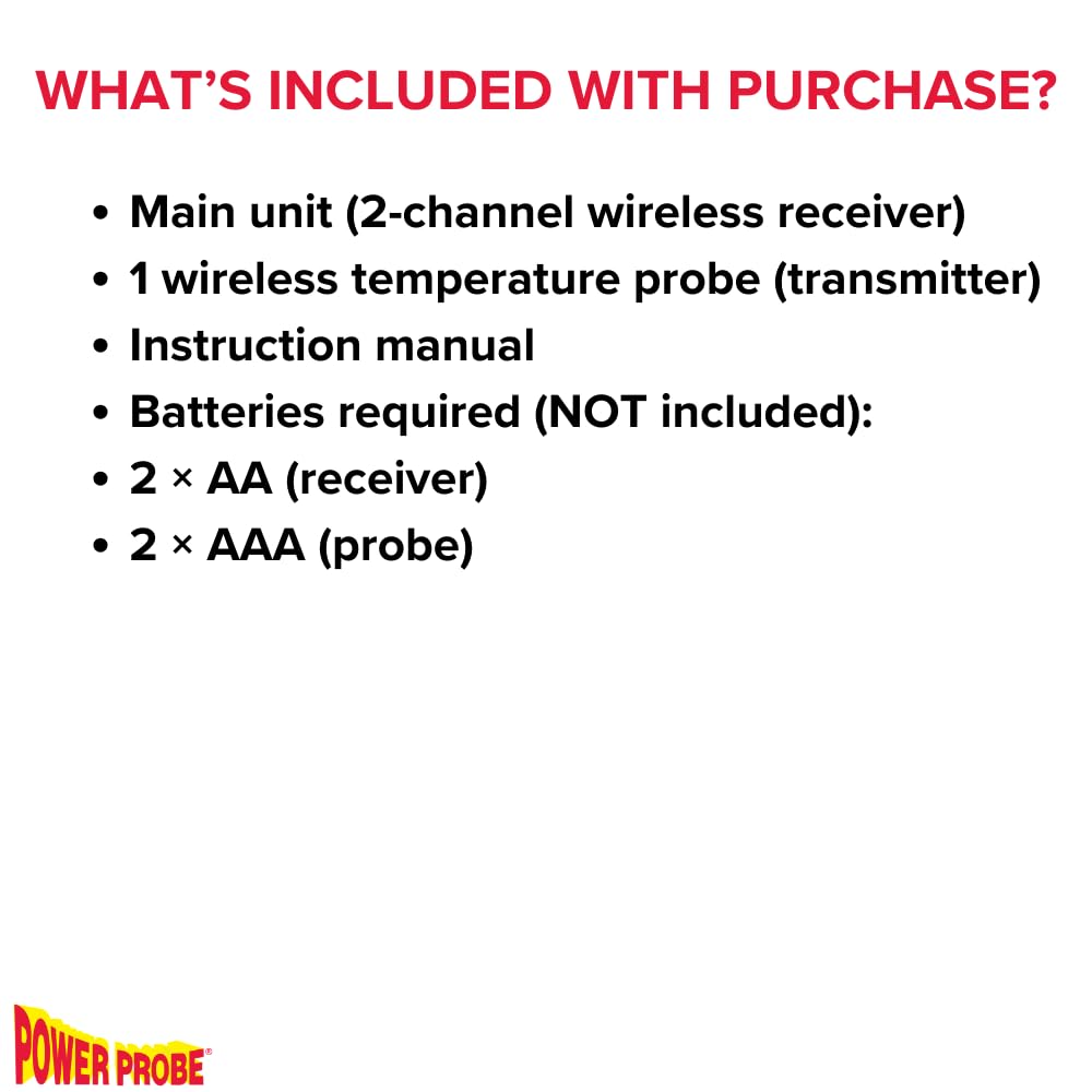 Power Probe TEMPKIT accessory pack included for flexible temperature monitoring options.