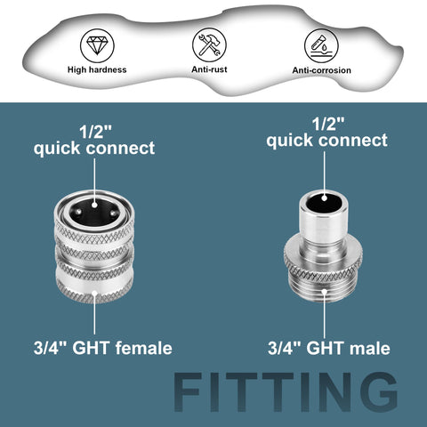 Power Town pack of three keeps extra fittings ready for versatile watering setups.