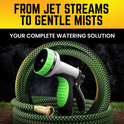 PowerFlow hose reaches 50 ft for easy reach in wide areas