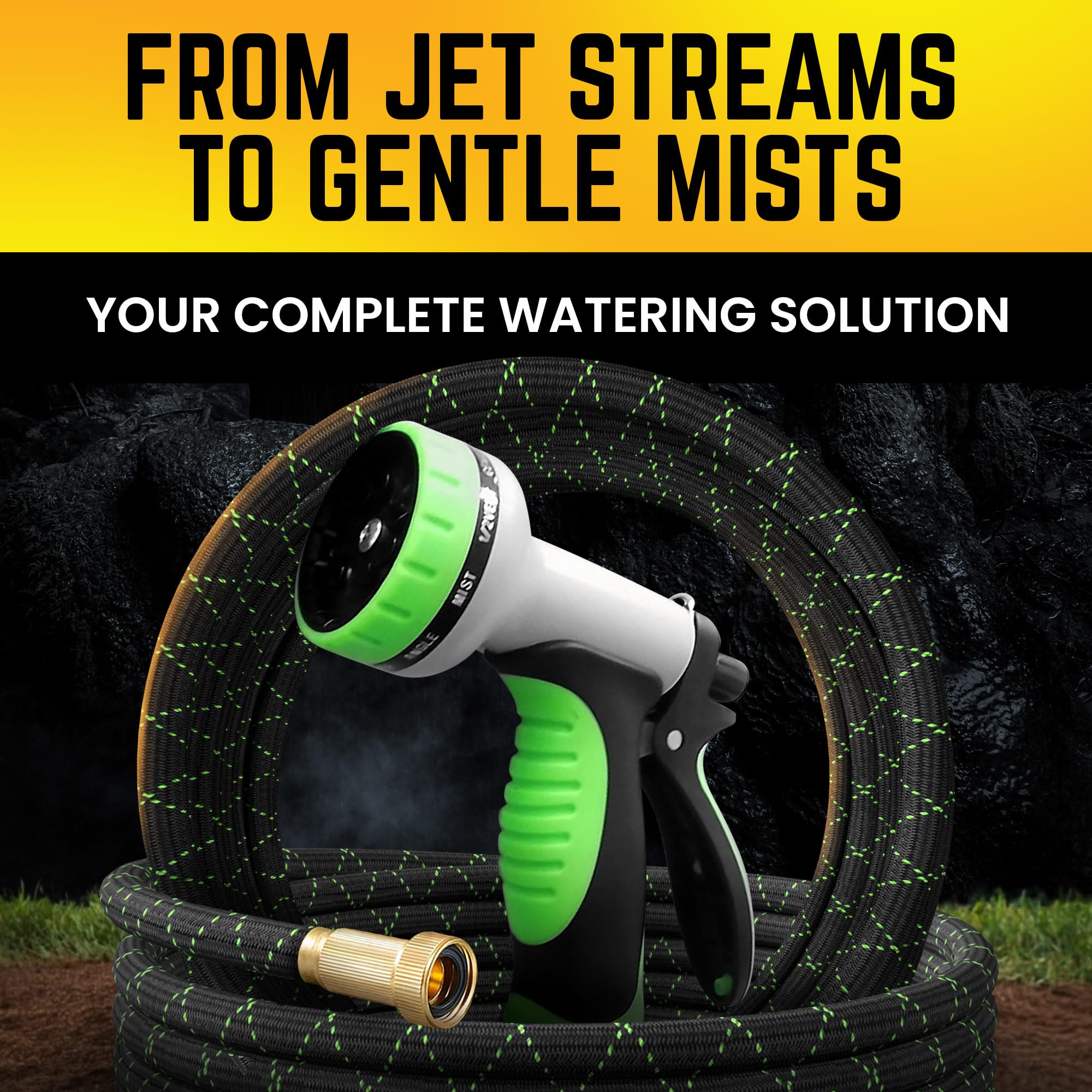 The bonus 10-way spray nozzle provides versatile watering patterns.