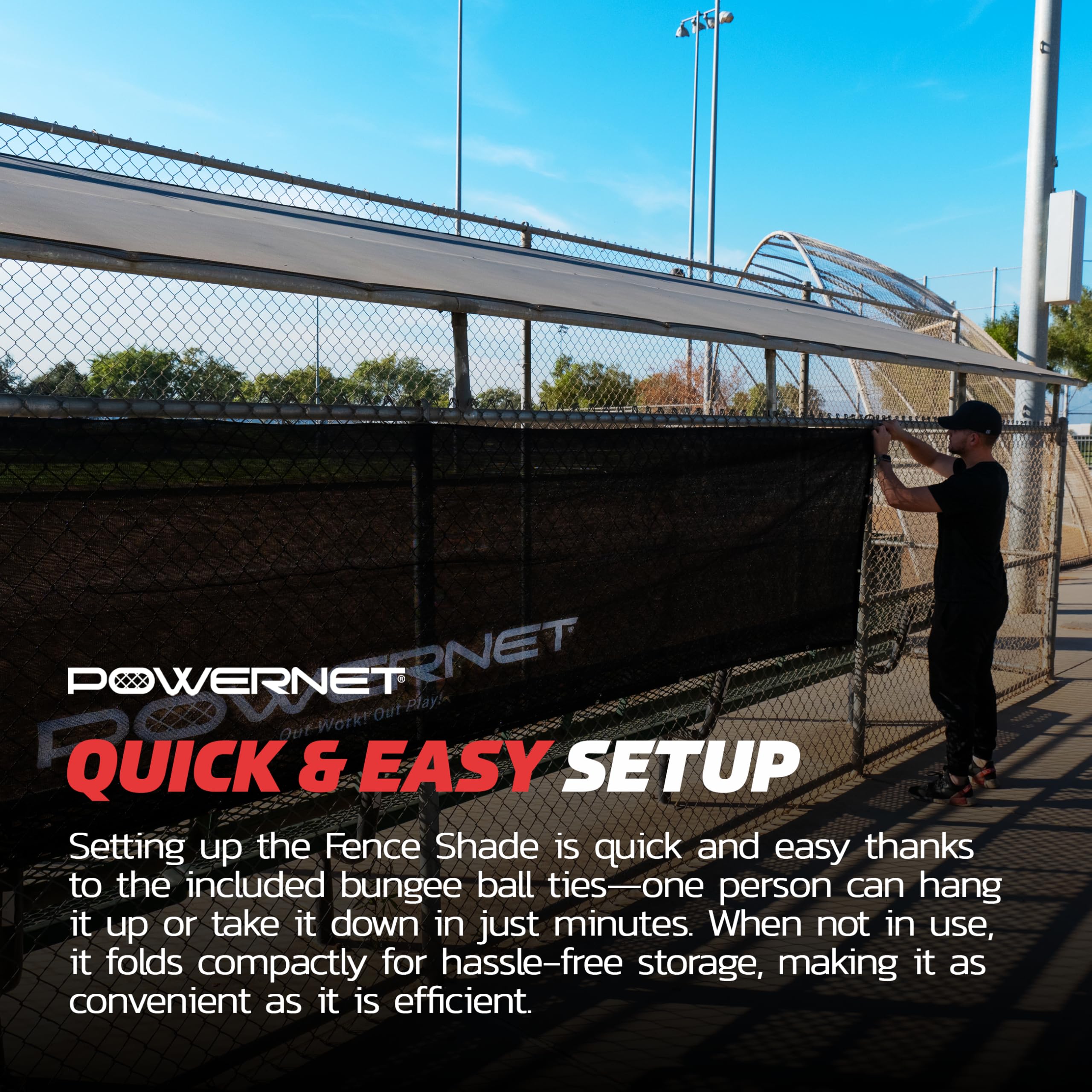 PowerNet shade fabric enables cool breezes during hot game days