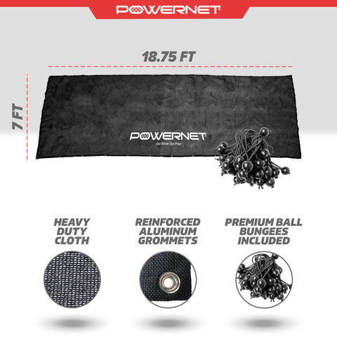 PowerNet dugout shade cover folds compactly for storage after games