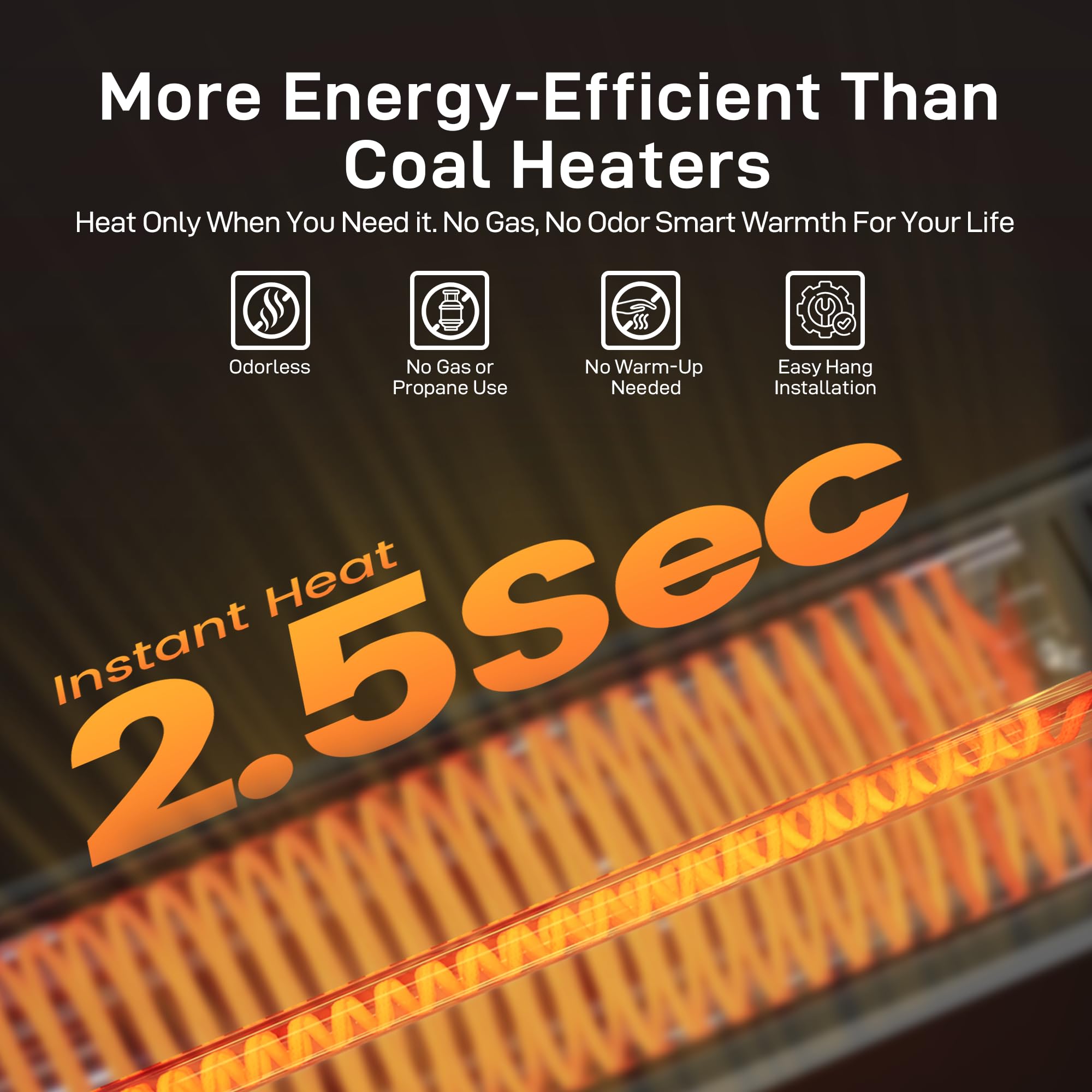 PowerScale remote control enables convenient heat adjustment from anywhere.