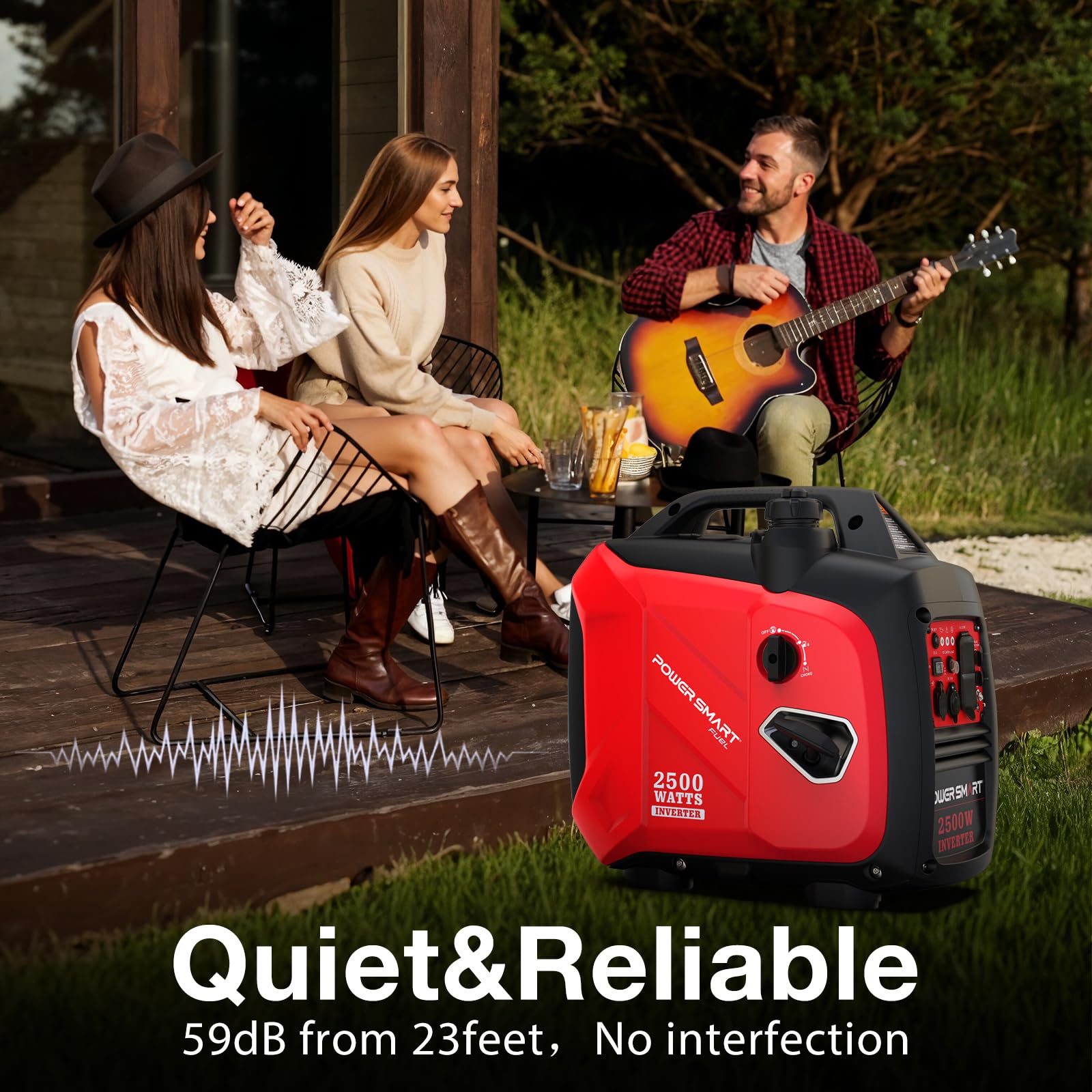 PowerSmart HB5020 whisper-quiet operation at campsite creates peaceful surroundings.