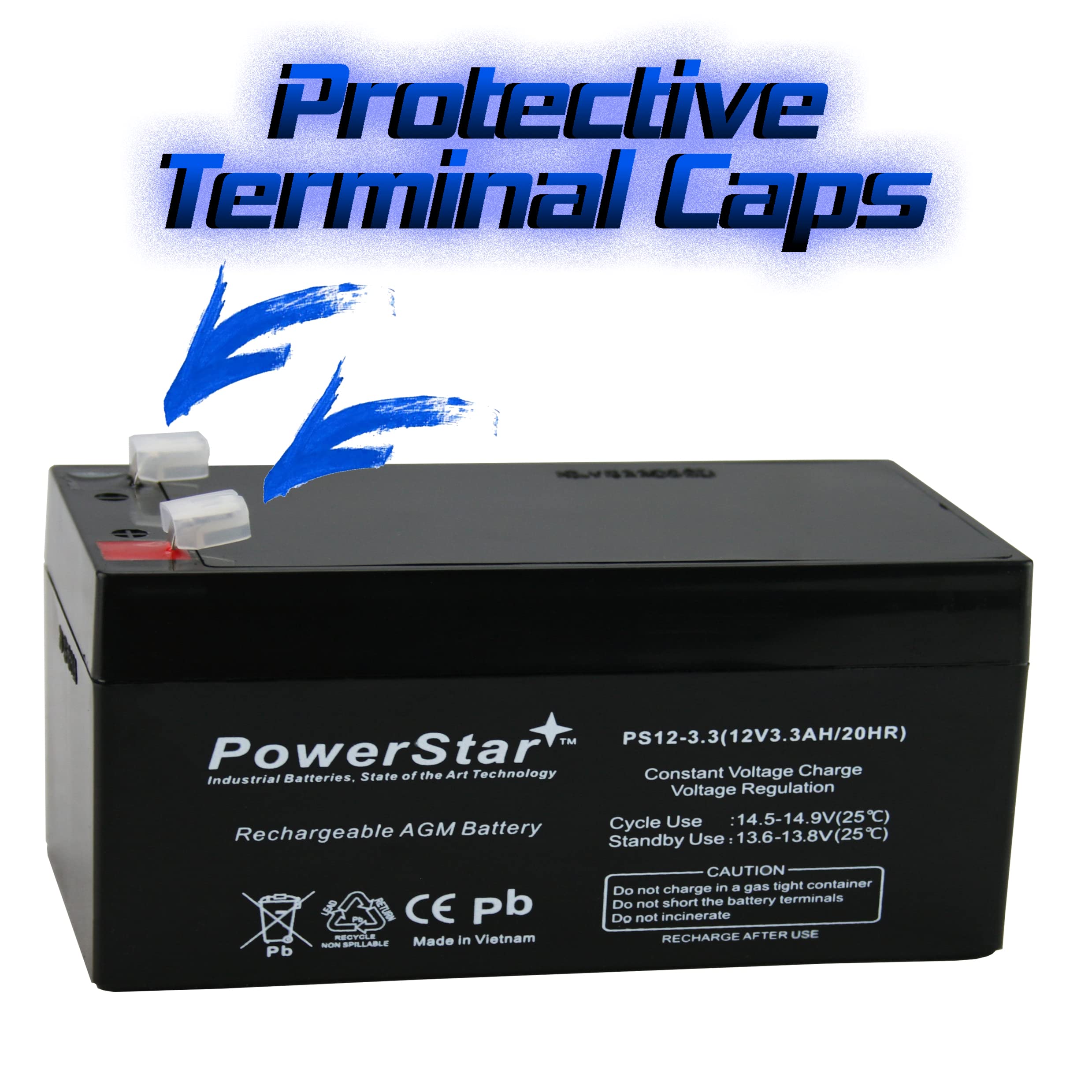 PowerStar Toro label shows 12V 3.3Ah specification for verification