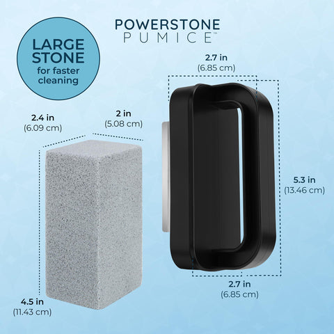 Powerstone pumice stones close-up show textured surface for tough residue.