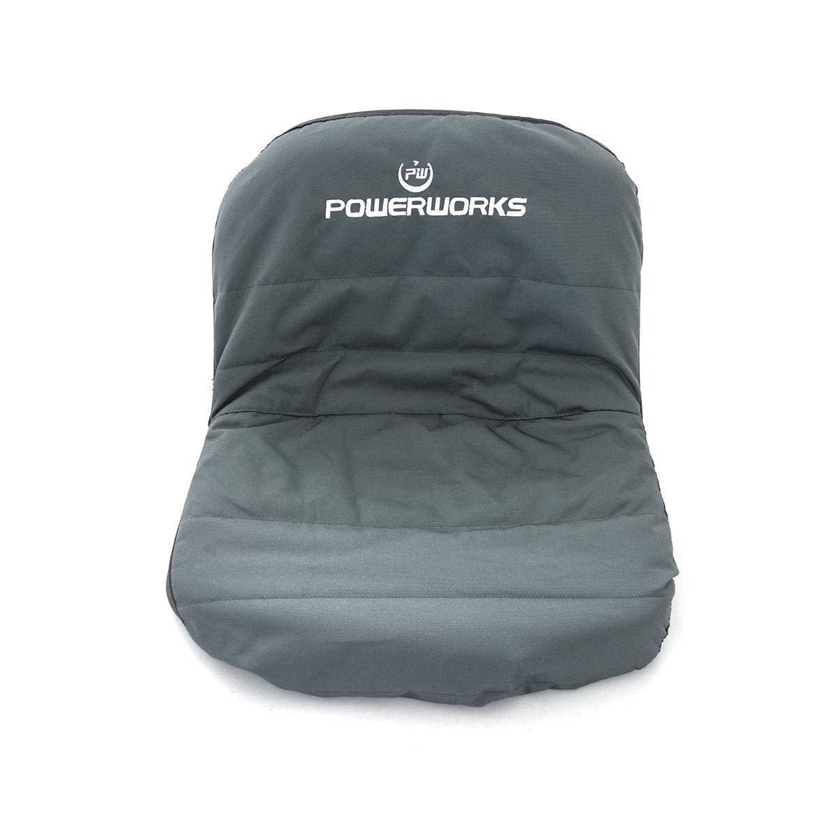 POWERWORKS Weatherproof Deluxe seat cover with back pocket keeps gloves within reach.