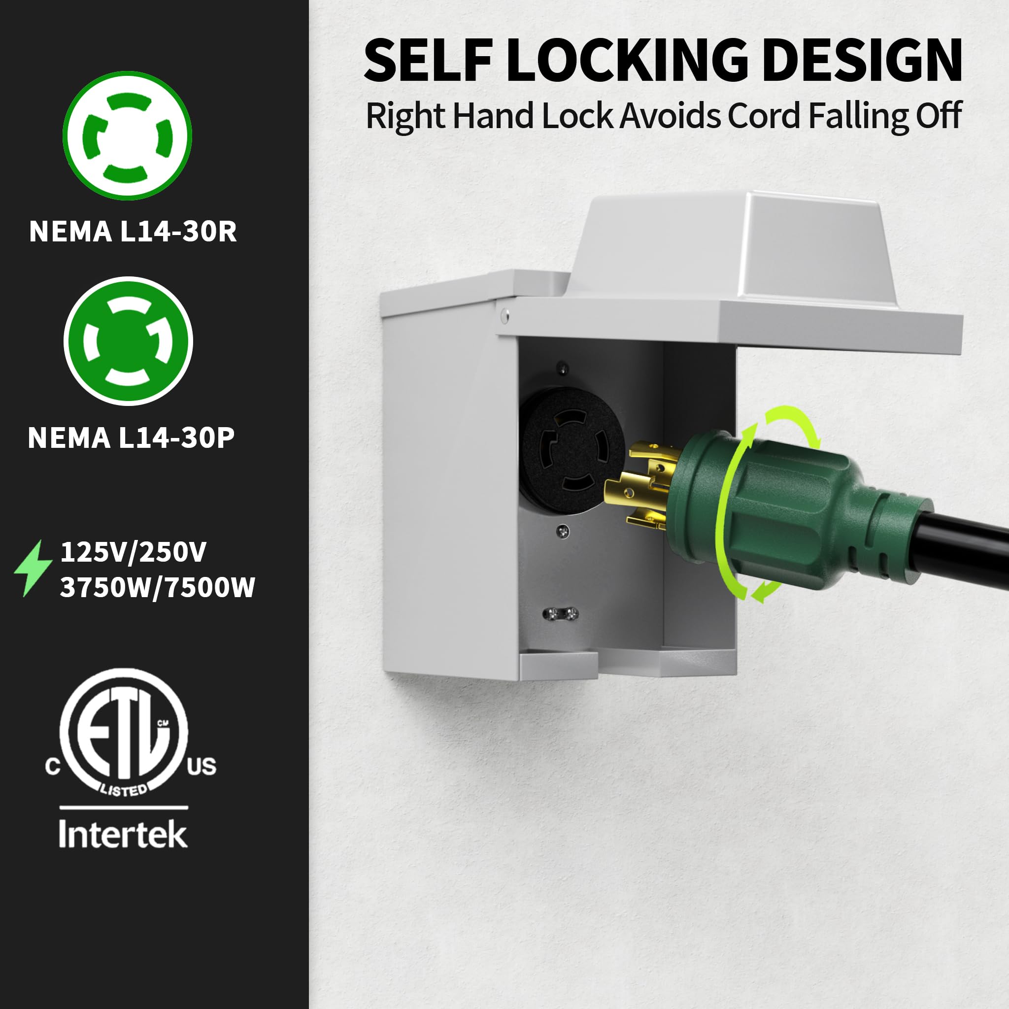 POWGRN weatherproof generator extension cord resists rain and cold for outdoor use.