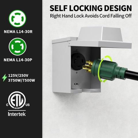 POWGRN weatherproof generator extension cord resists rain and cold for outdoor use.