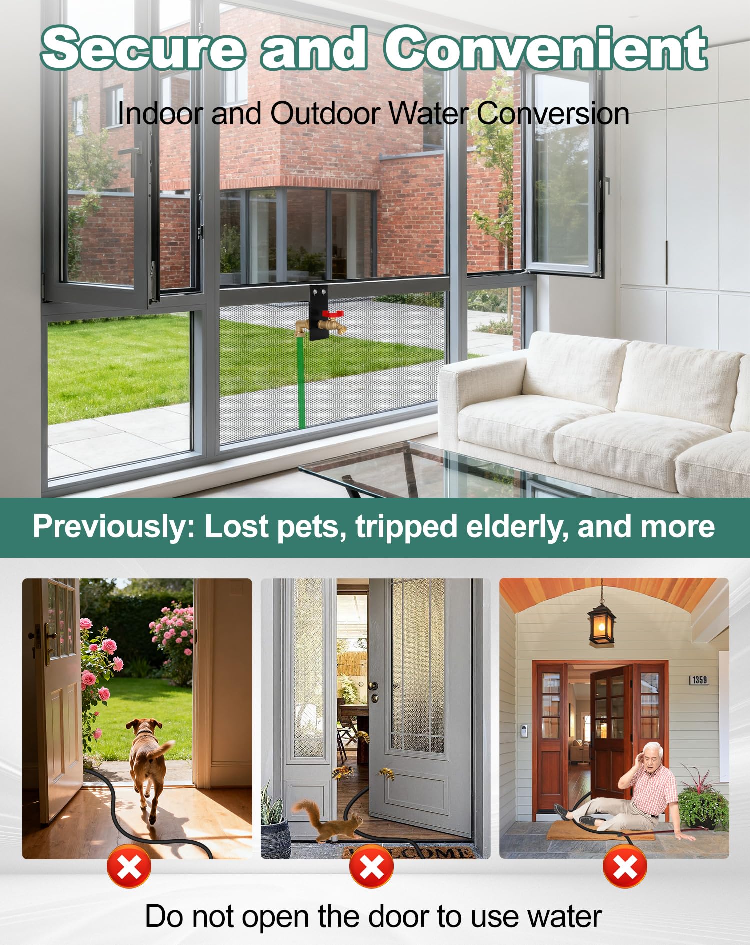 Powhorse brass construction resists weather for long-lasting spigot extension.