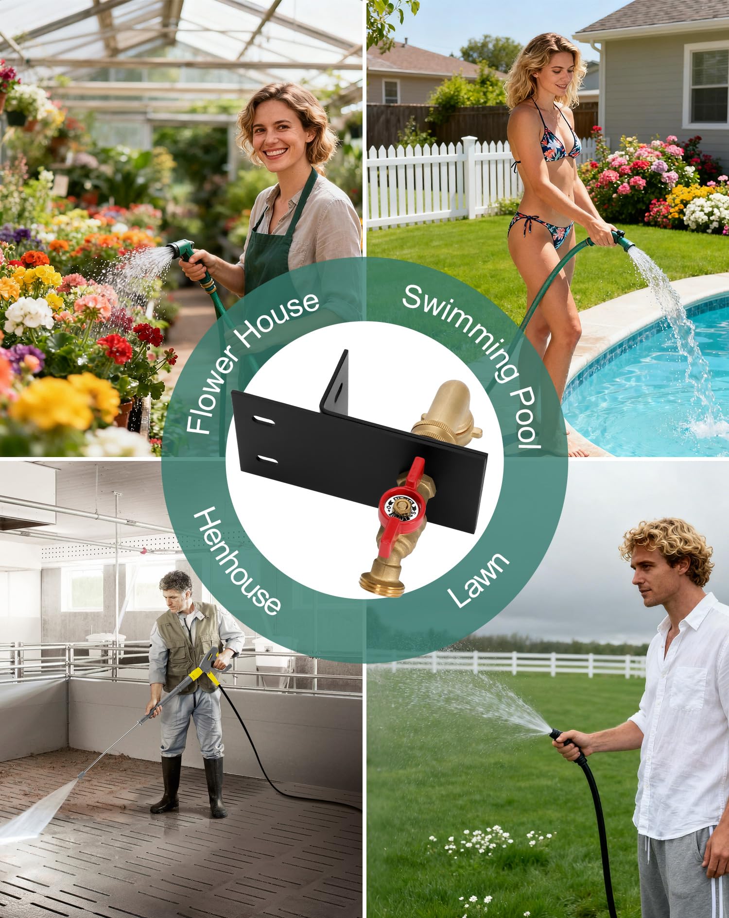 Powhorse outdoor faucet extender installs in minutes with basic tools.