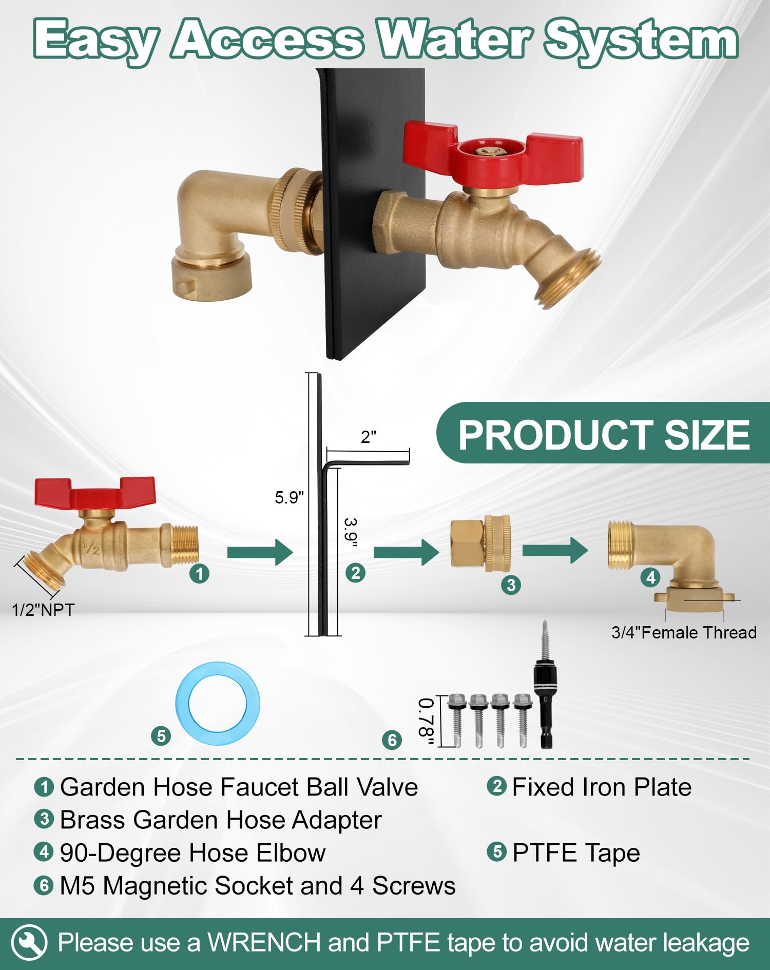 Powhorse extender enables garden irrigation and patio cleaning from indoors.