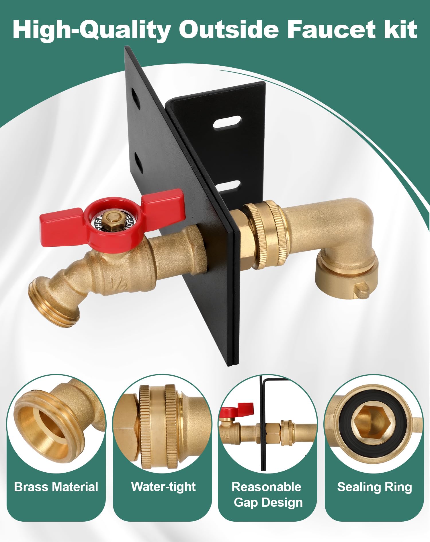 Powhorse kit fits standard 3/4 inch hoses for quick setup.