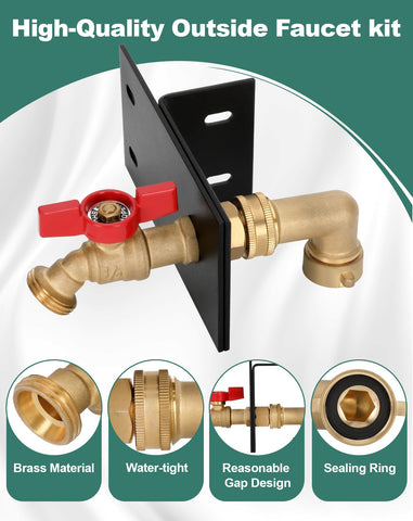 Powhorse kit fits standard 3/4 inch hoses for quick setup.