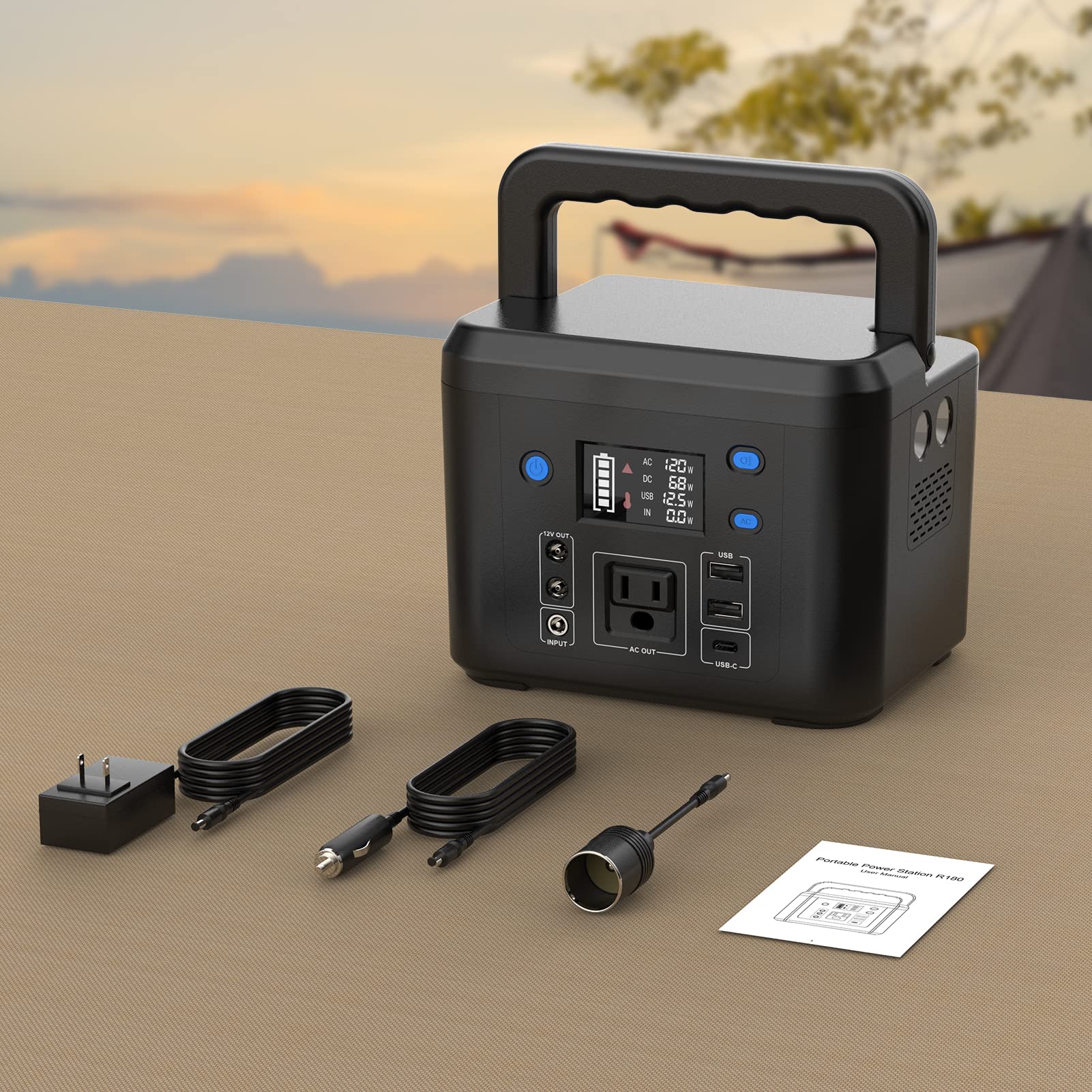 Powkey 120Wh car charging setup keeps devices powered on the road.