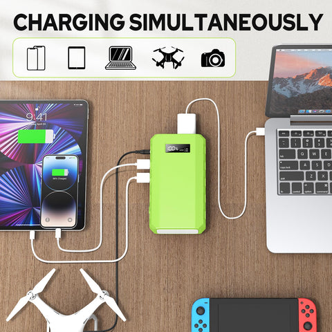 Powkey 24000mAh LED display shows battery level at a glance.