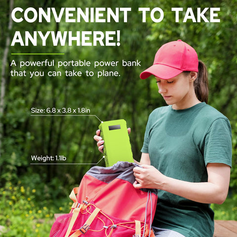 Powkey compact, lightweight design fits in a travel bag.