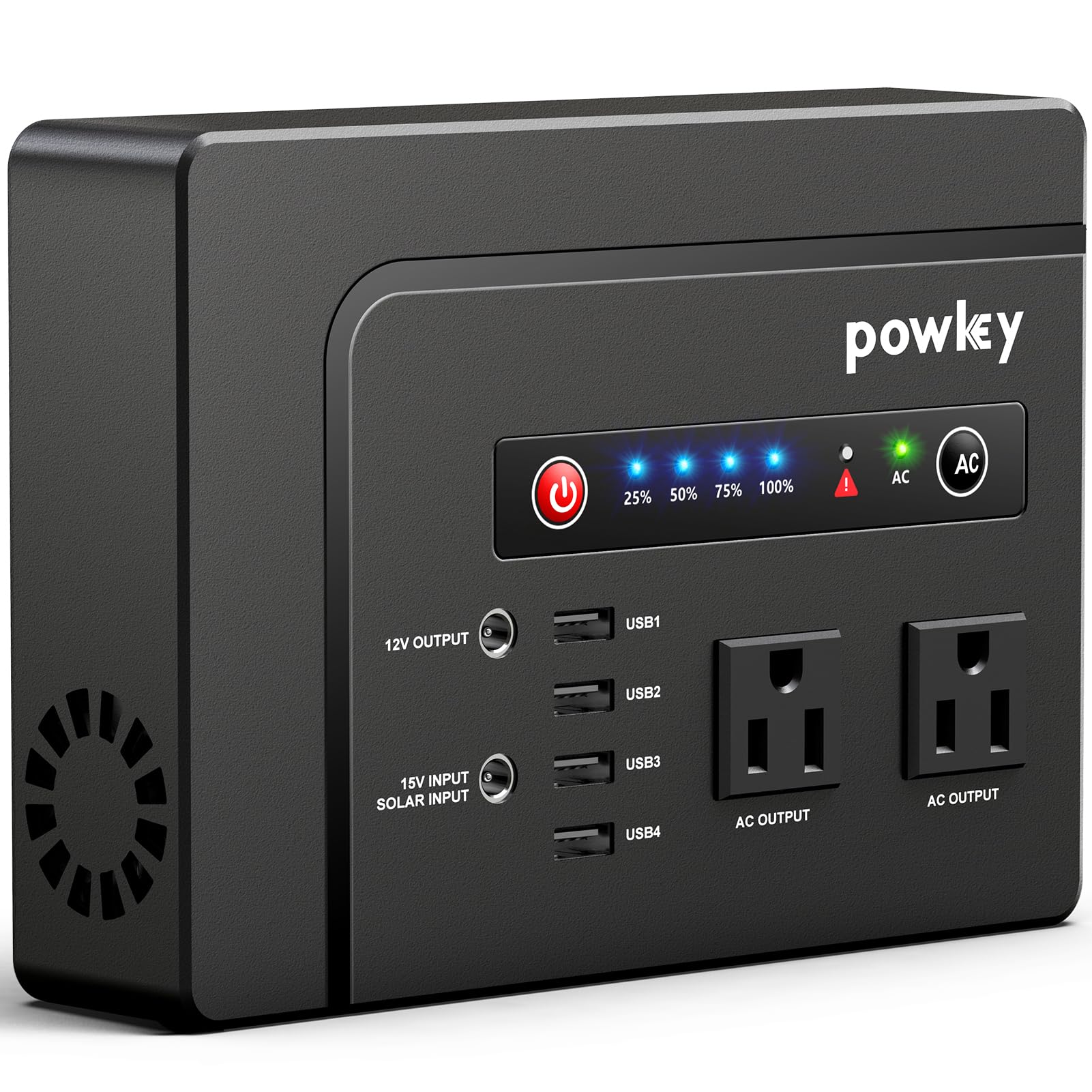 Powkey portable power station compact size for easy transport during camping or trips