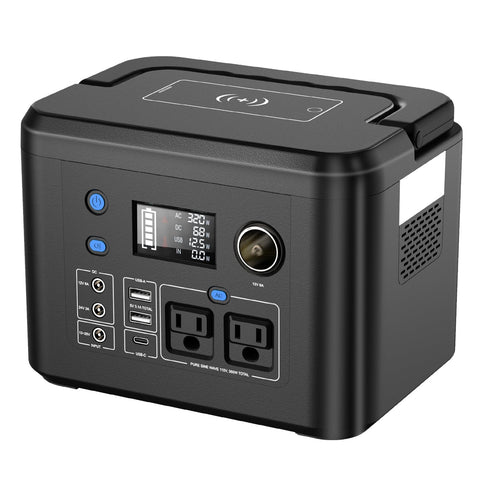 Powkey R350 front view portable power station for outdoor use