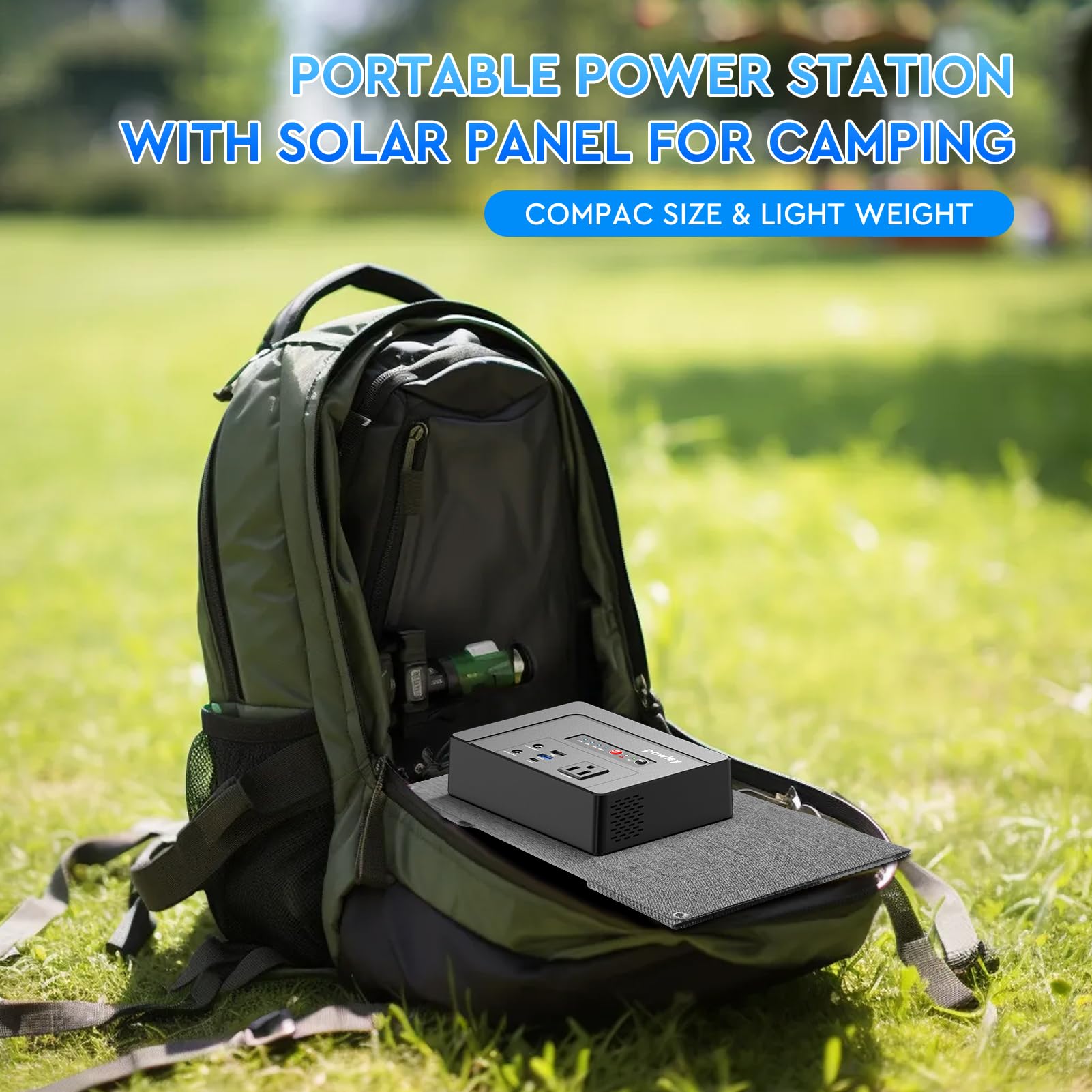Powkey seven ports cover 110V, USB-C, and DC outputs.