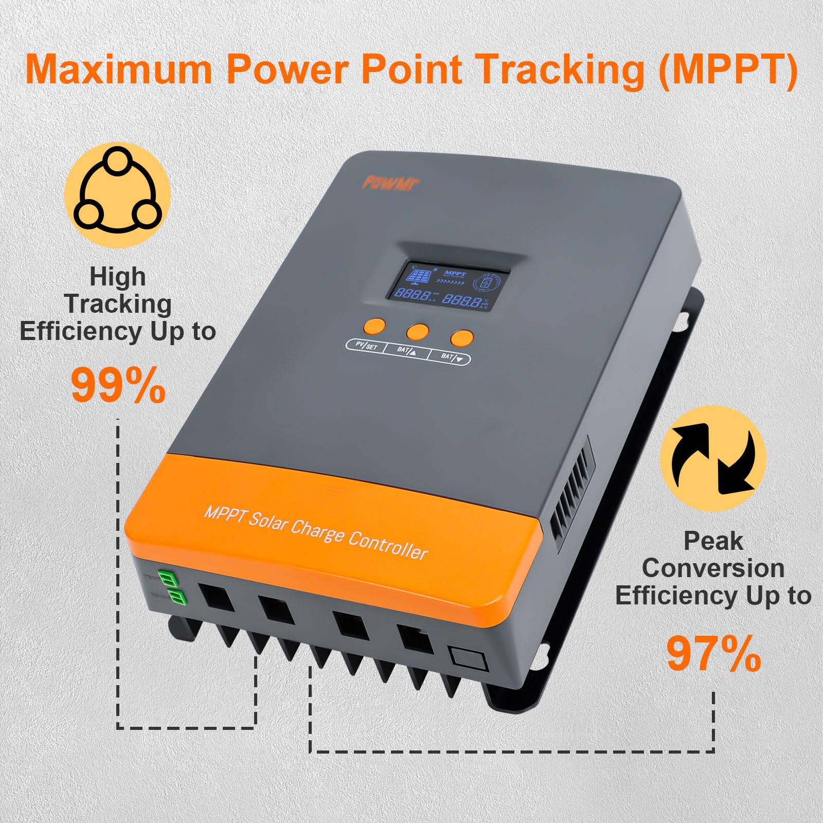 PowMr 100A MPPT compact enclosure ideal for easy installation