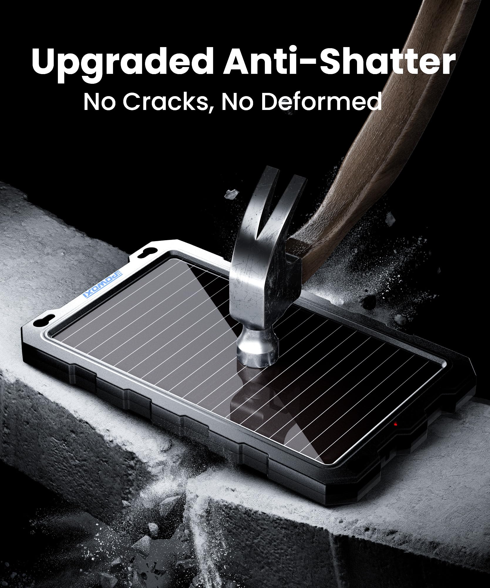 POWOXI ABS+PC frame for durability and scratch resistance.