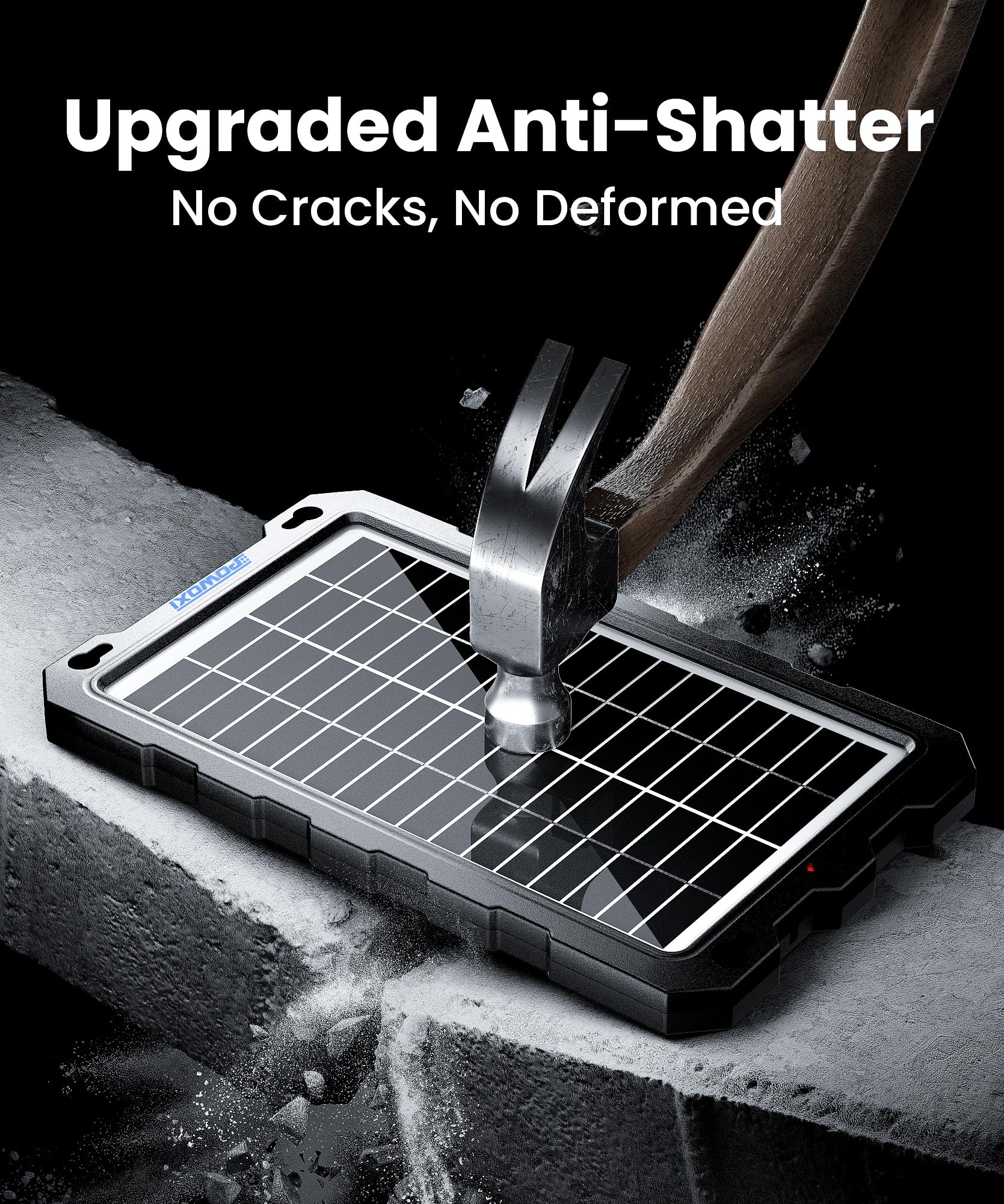 POWOXI alligator clips enabling direct battery connection for versatile charging.