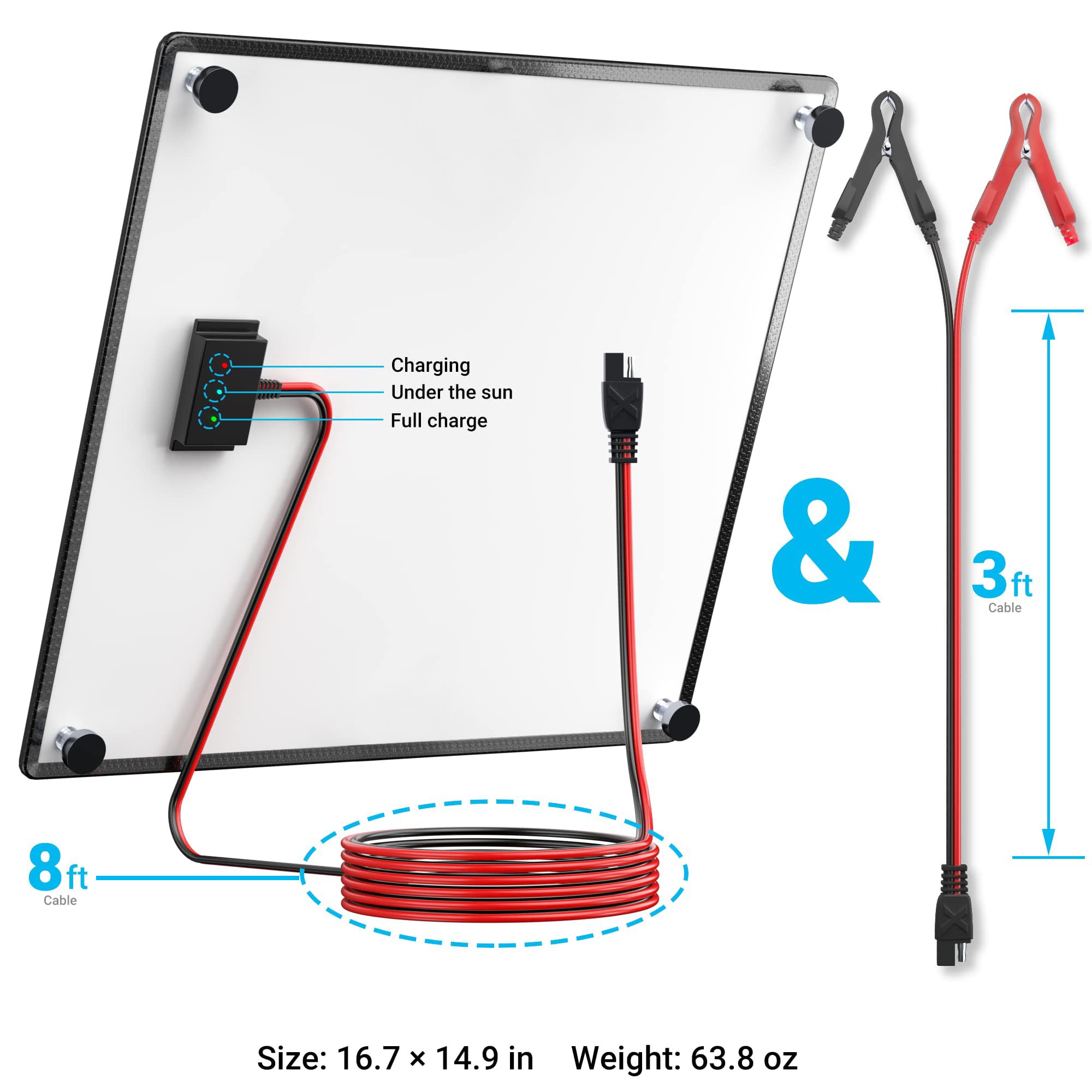 POWOXI smart indicator light shows charging state at a glance.