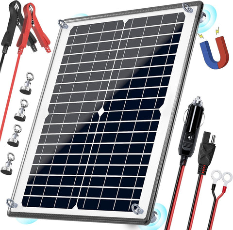 POWOXI solar kit with magnetic mount for quick, secure installation.
