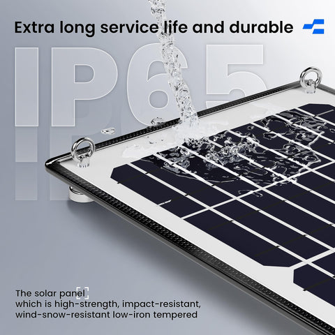 POWOXI waterproof solar panel with tempered glass withstands rain and heat