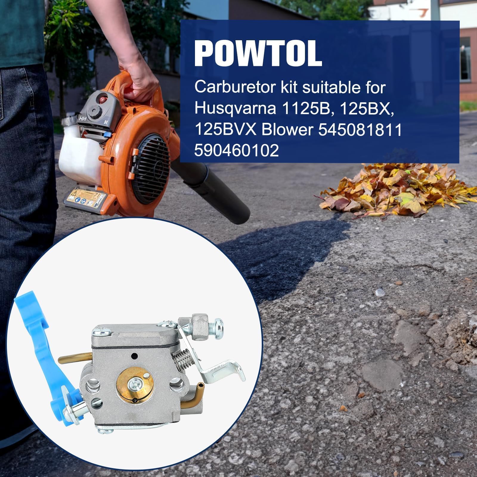 Powtol 125B carburetor air filter component improves engine reliability and airflow.