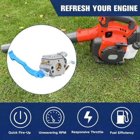 Powtol 125B carburetor spark plug element highlights quick tuning benefits.