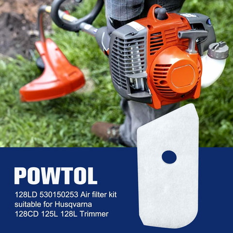 Powtol 128LD air filter kit ready for fast, tool-free replacement.