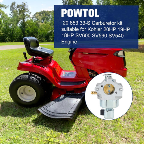 Powtol carburetor side view highlighting compact, durable construction.