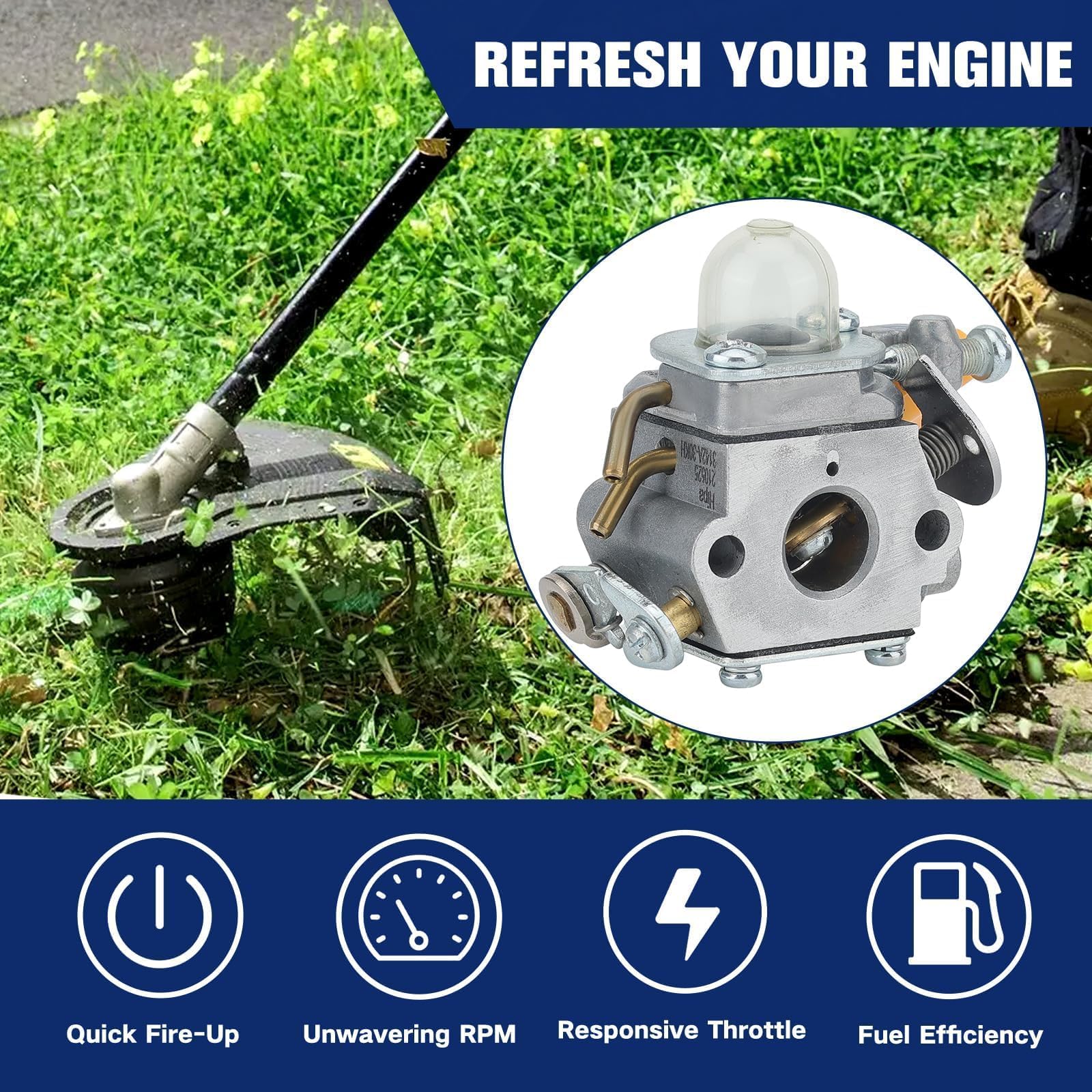 All-in-one Powtol carburetor kit with included components